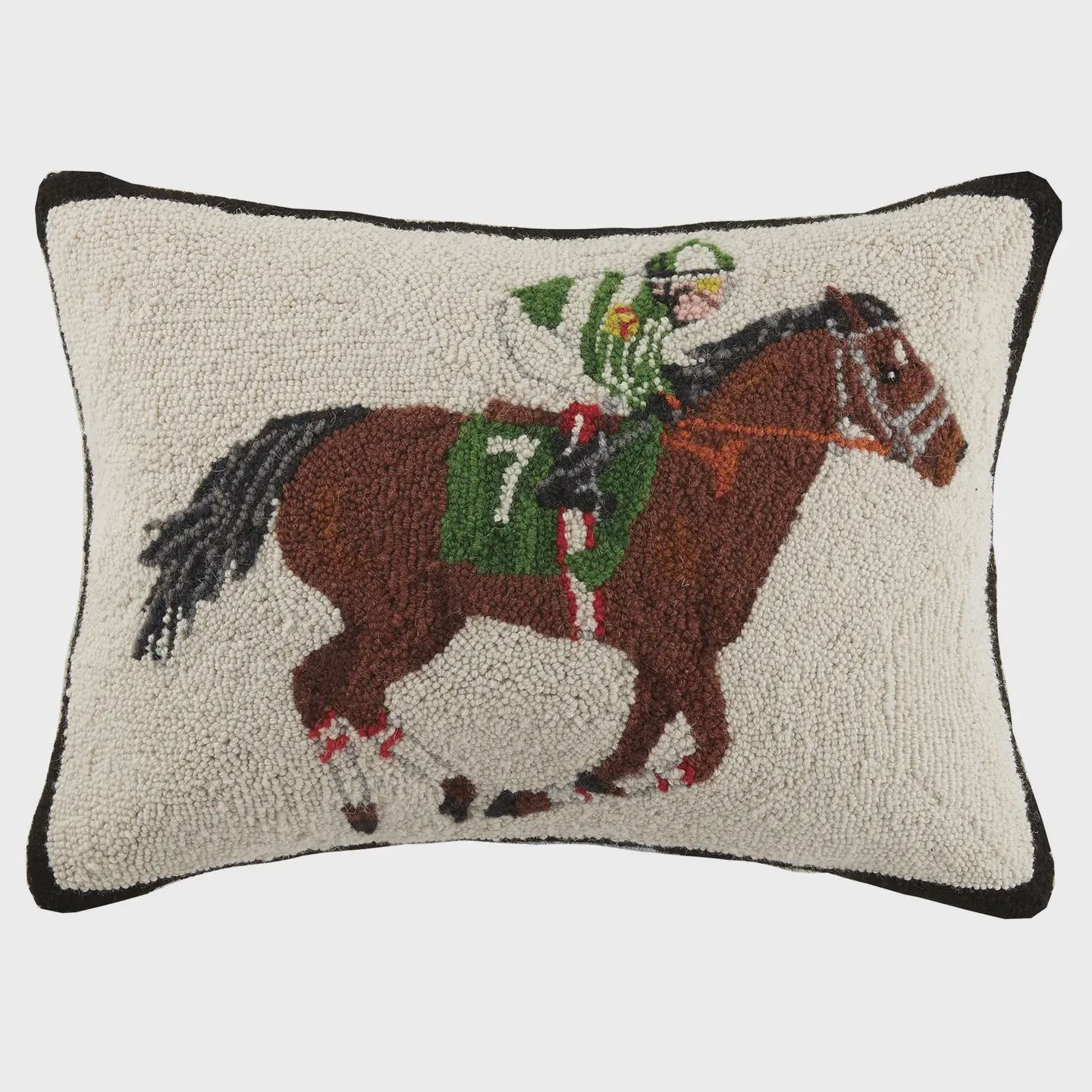Peking Handicraft Equestrian Racer Hook Pillow - Mary Lake Thompson