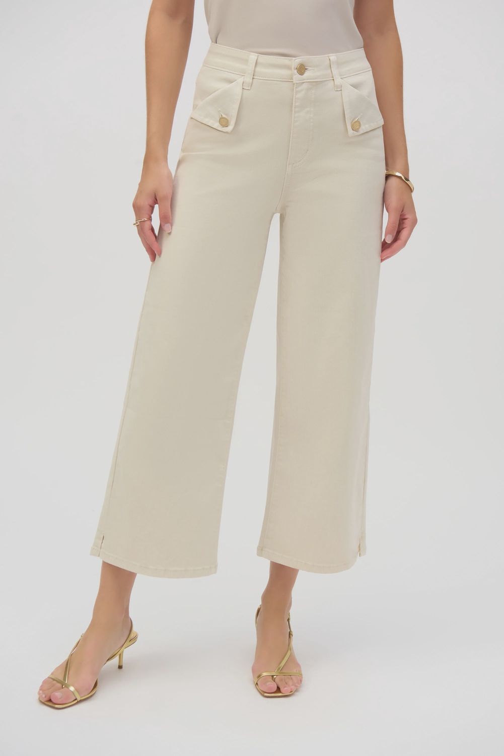 Joseph Ribkoff Stretch Culotte Jeans- Greige