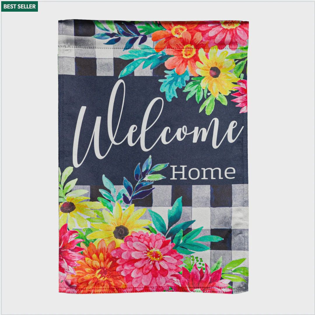 Evergreen Summer Bloom Garden Lustre Flag