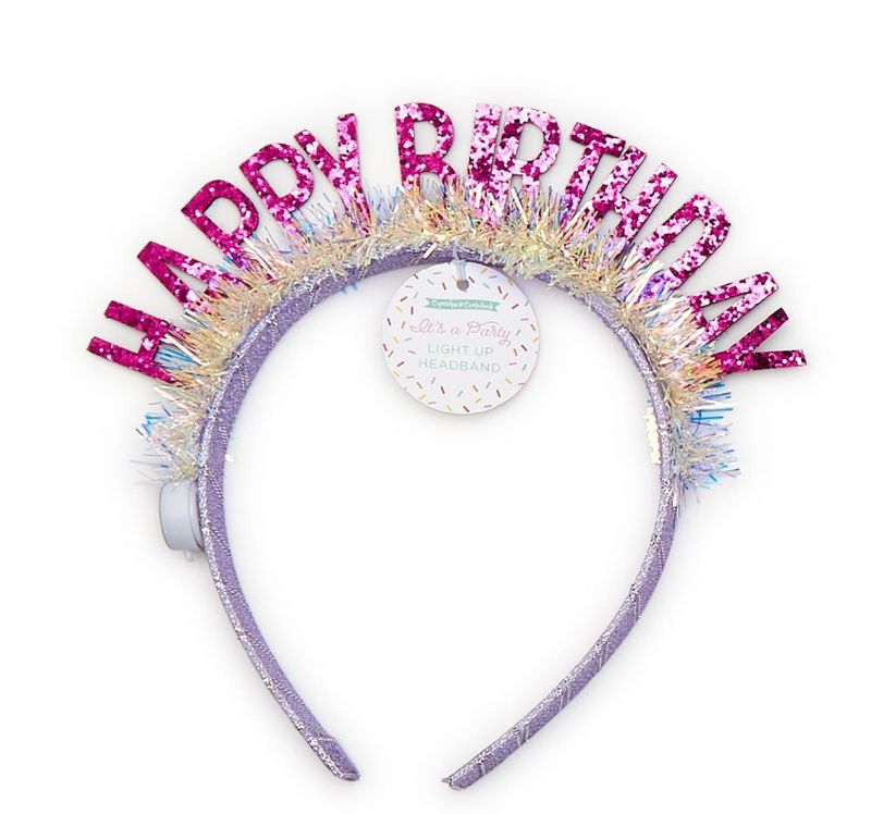 Two&#39;s Company Light-up Birthday Headband