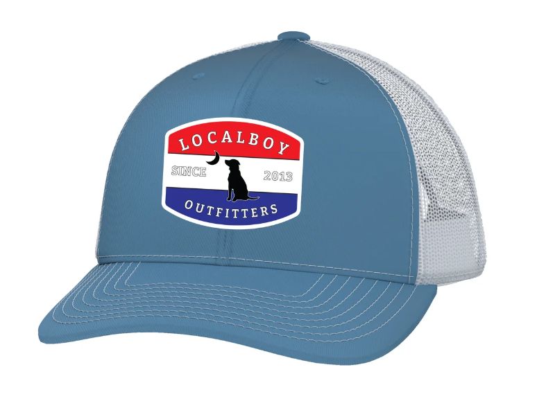 Local Boy Striped Buckle Patch Trucker Hat