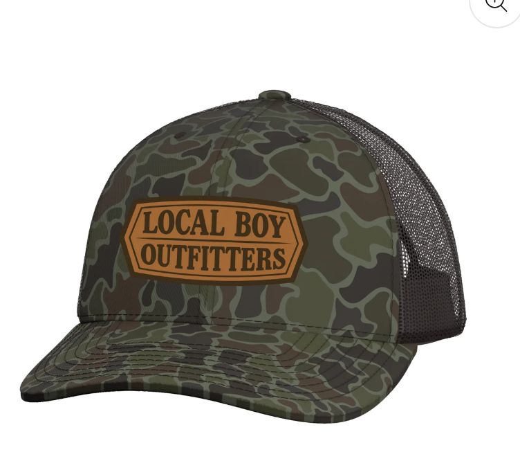 Local Boy Youth Leather Crest Trucker Hat