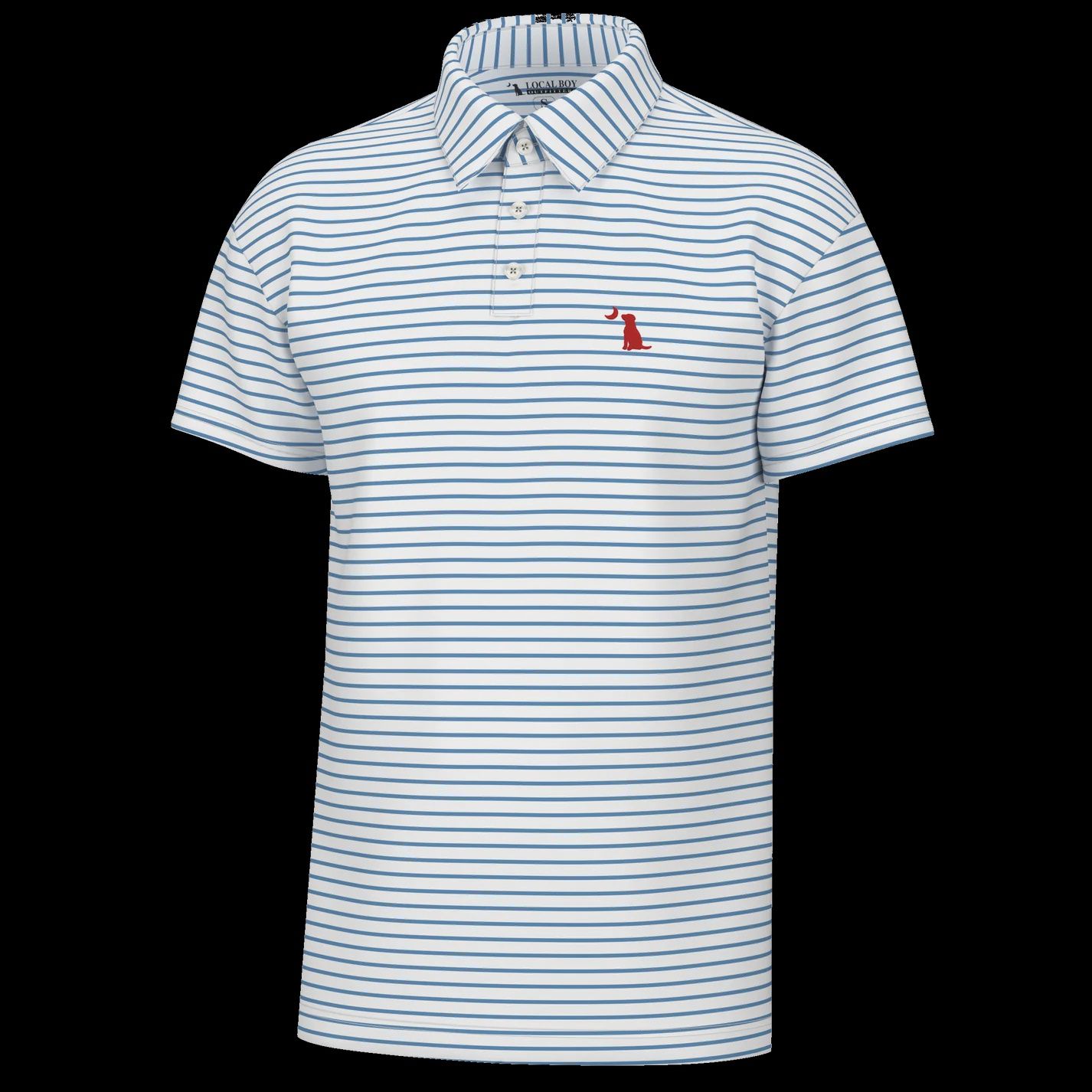 Local Boy Outfitters Edisto Polo - Marina/White