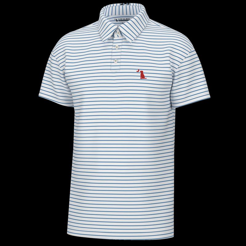 Local Boy Outfitters Edisto Polo - Marina/White