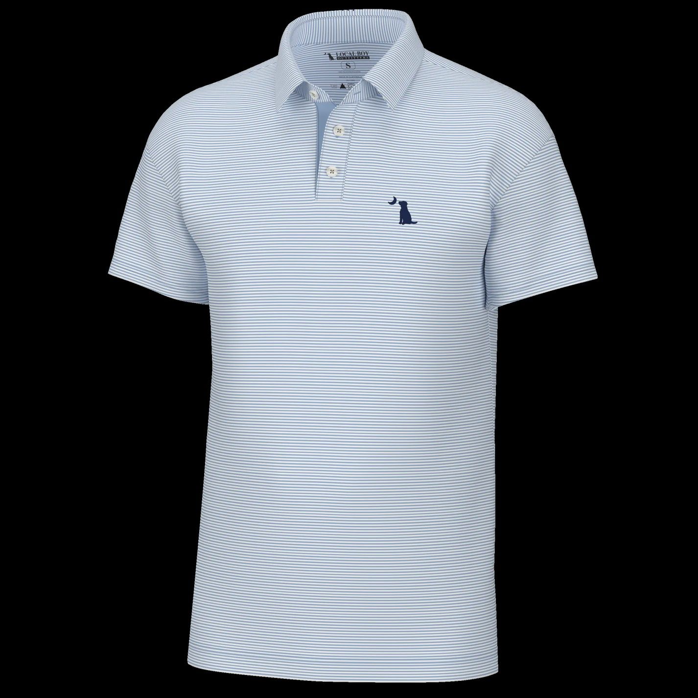 Local Boy Outfitters Palms Polo - Violet Blue/White