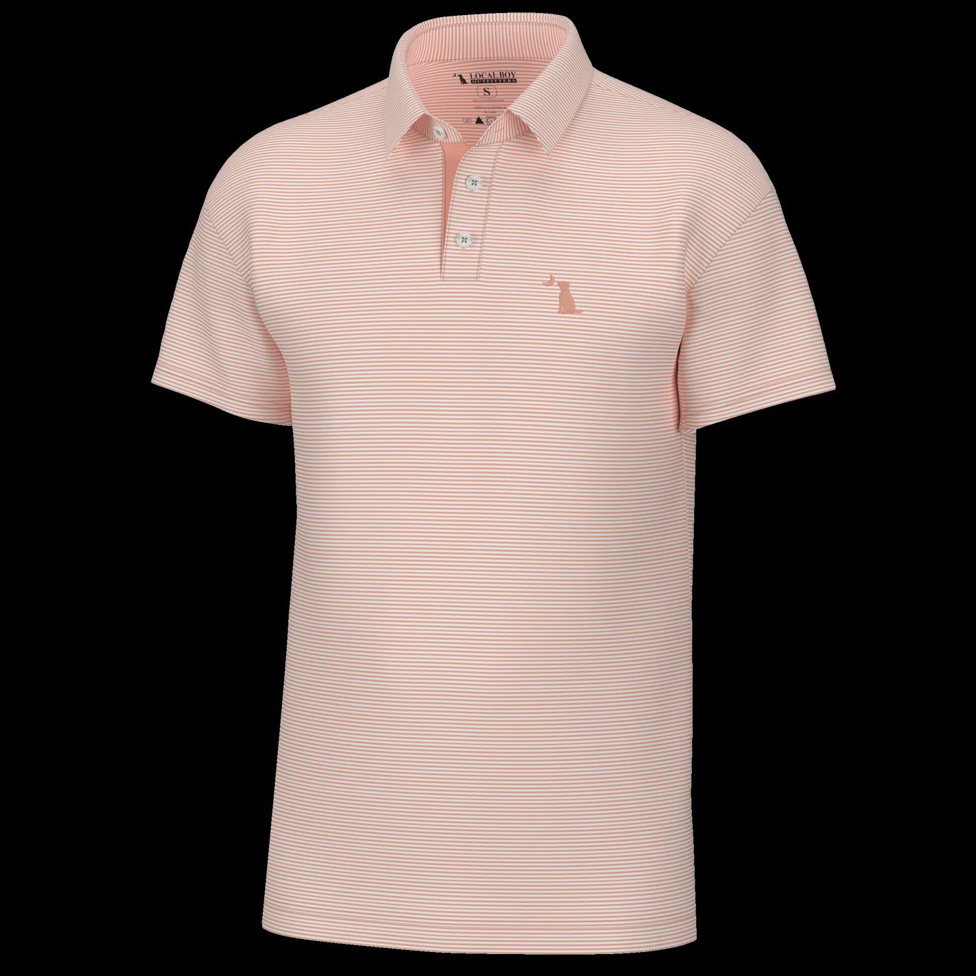 Local Boy Outfitters Palms Polo - Peach/White