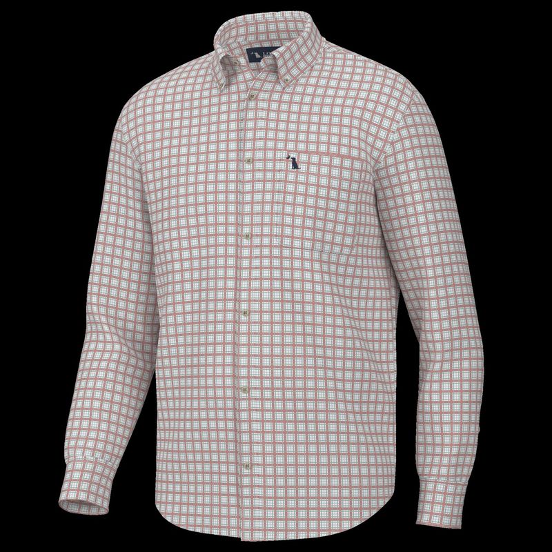 Local Boy Outfitters Youth Faulk Dress Shirt - Salmon/Light Teal/Teal