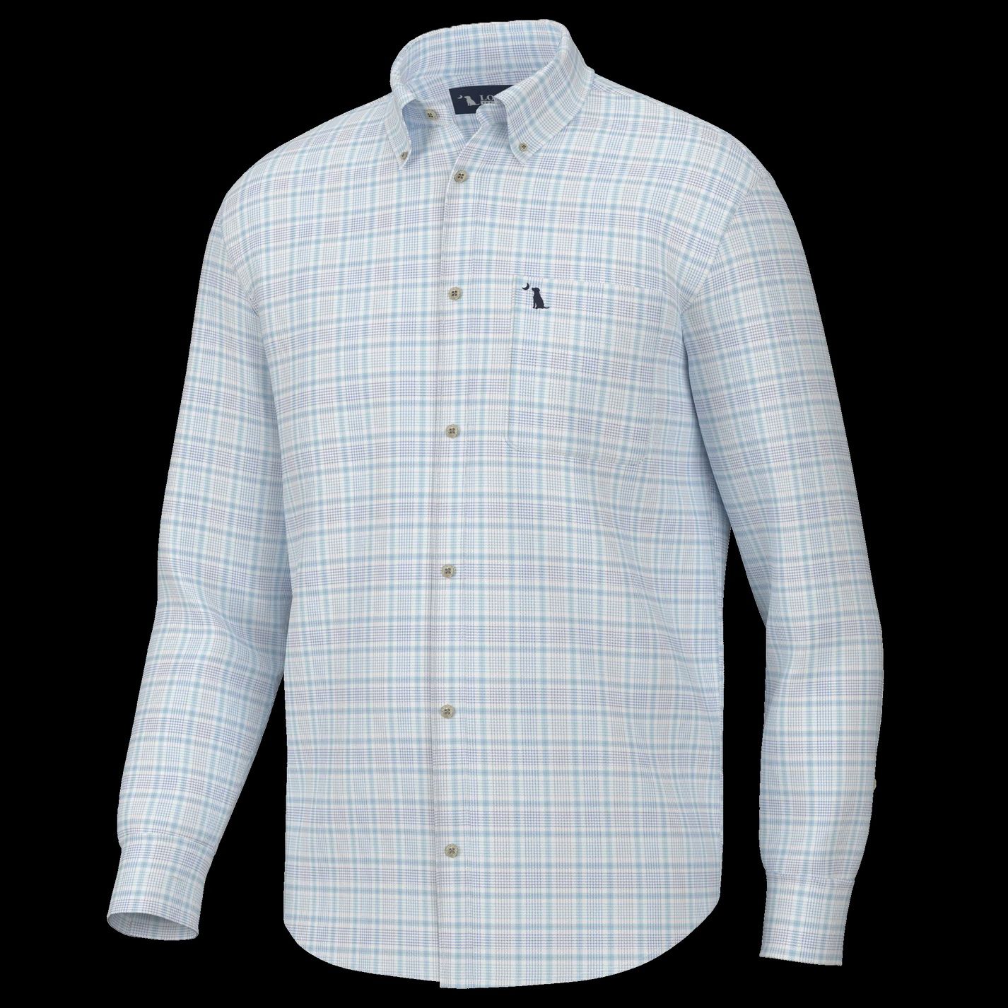 Local Boy Outfitters Stamps Dress Shirt - Light Blue/Violet/Lavender