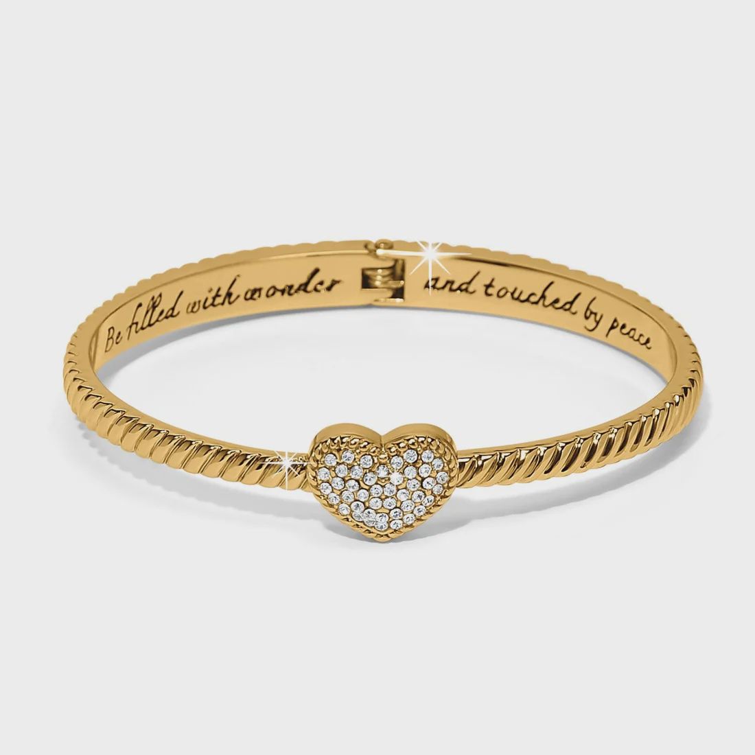 Brighton Celestia Heart Hinged Bangle- Gold