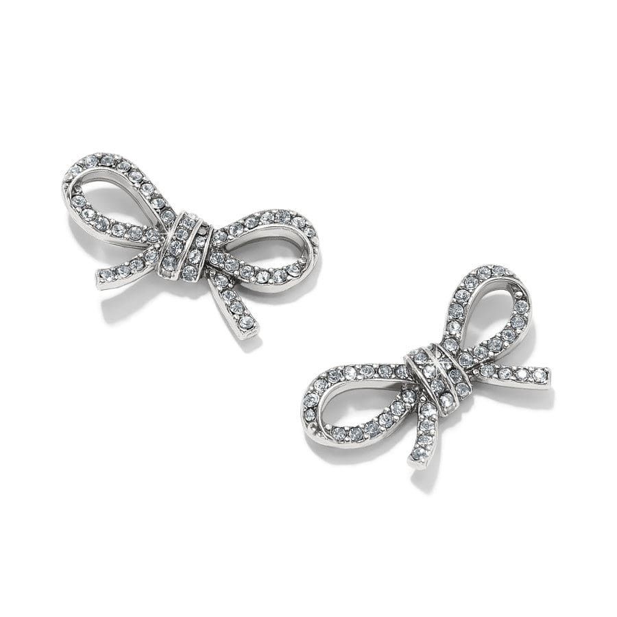 Brighton Illumina Bow Post Earrings- Silver