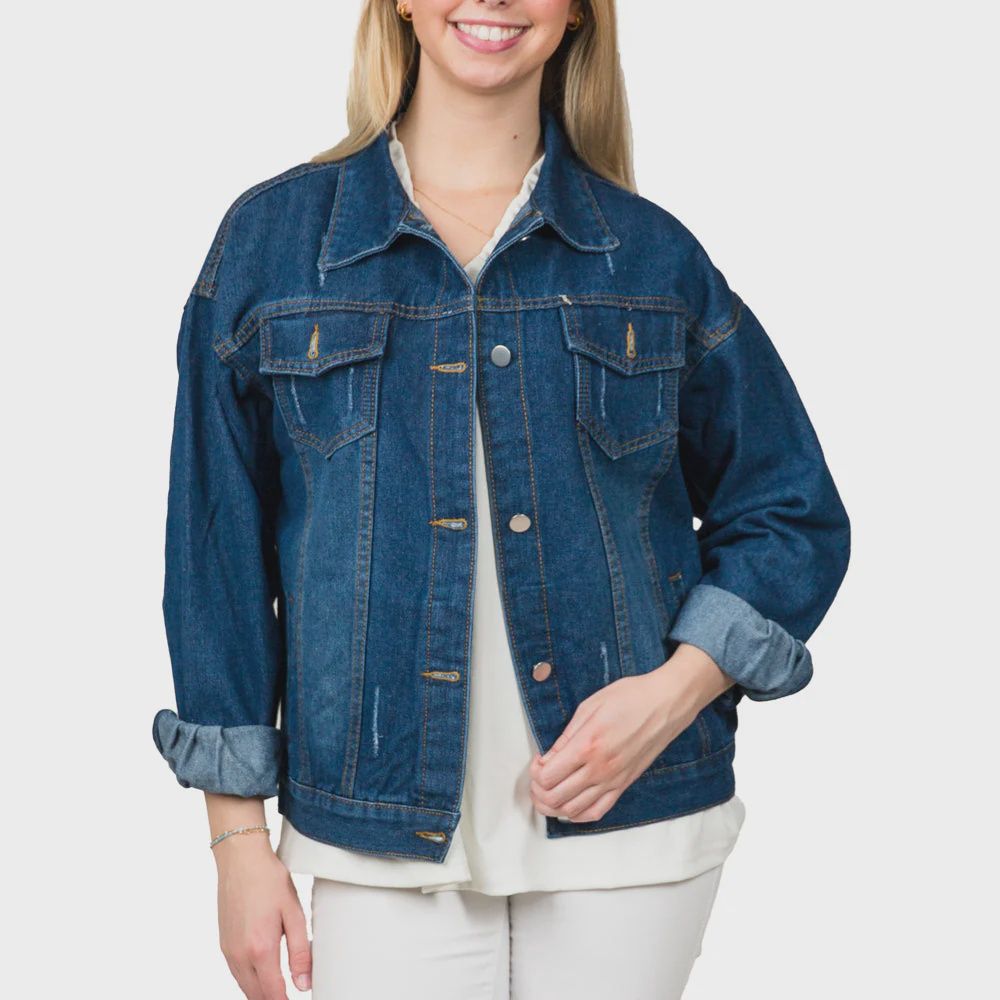 Top it Off Dark Wash Denim Cody Jean Jacket