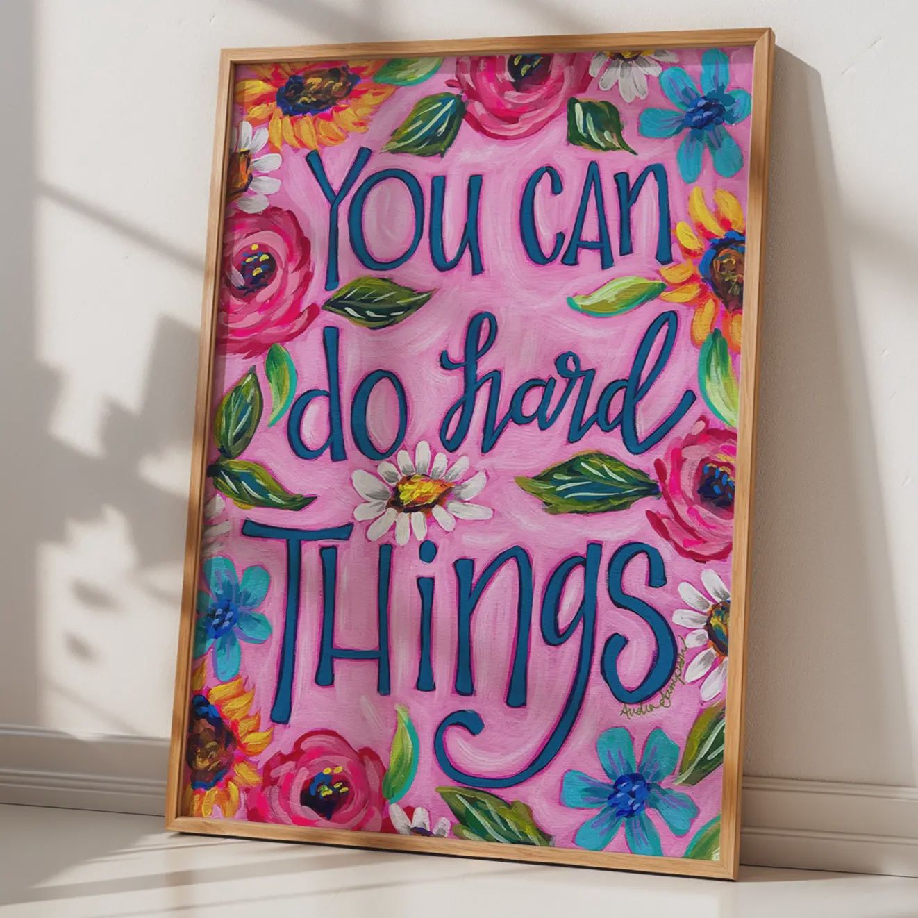 Audra Style You Can Do Hard Things Colorful Paper Print - 8x10