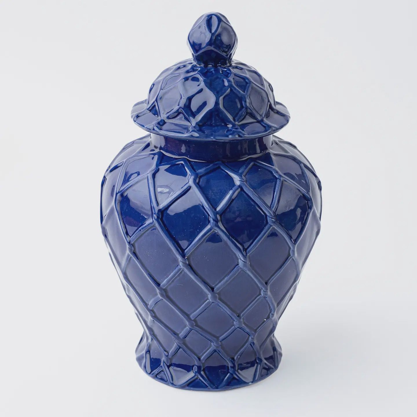 Oak Lane Navy Textured Ginger Jar - Extra Large