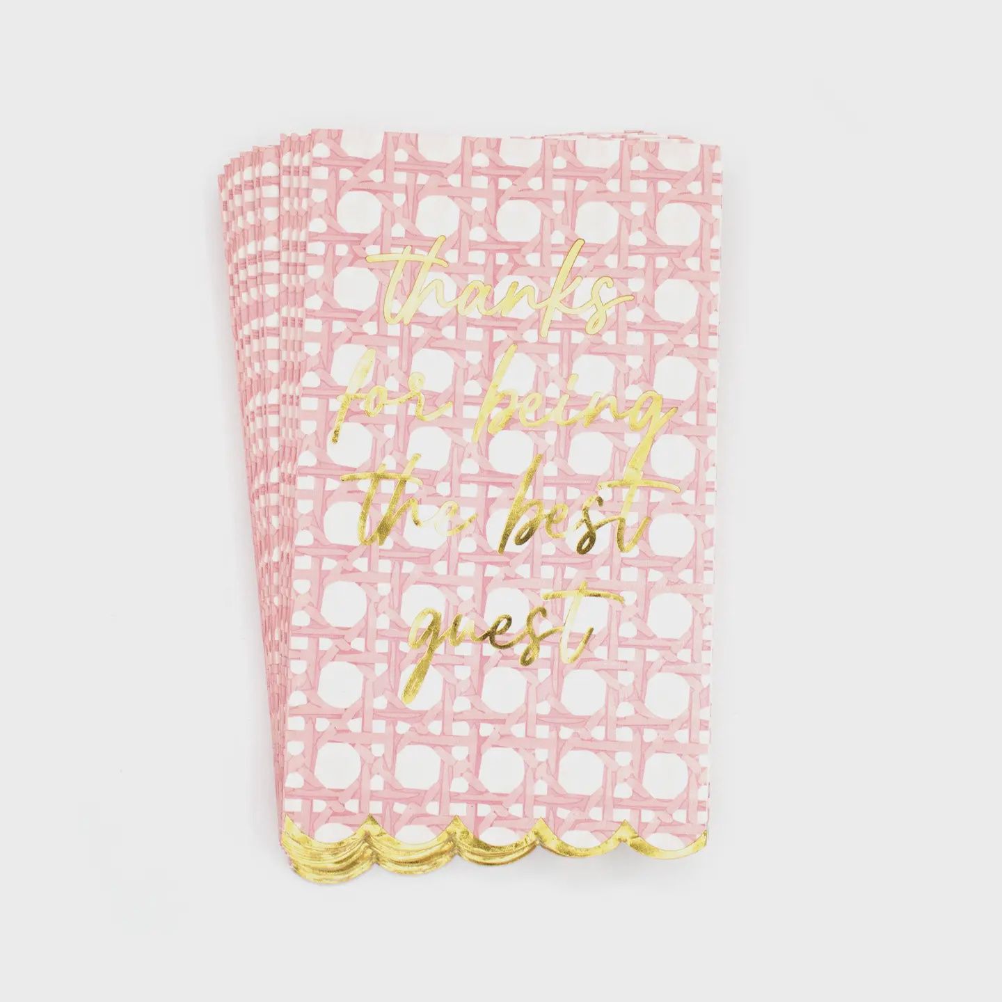 Oak Lane Pink Cane Paper Guest Towel Packs