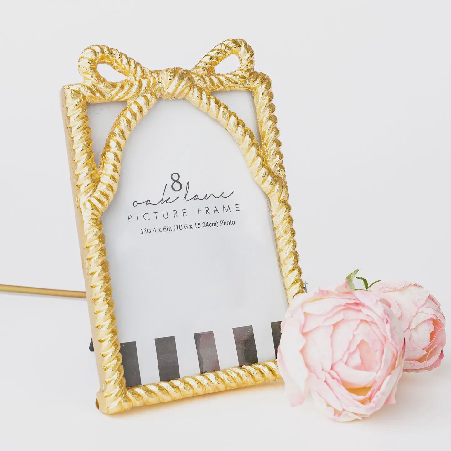 Oak Lane Gold Bow 4x6 Picture Frame