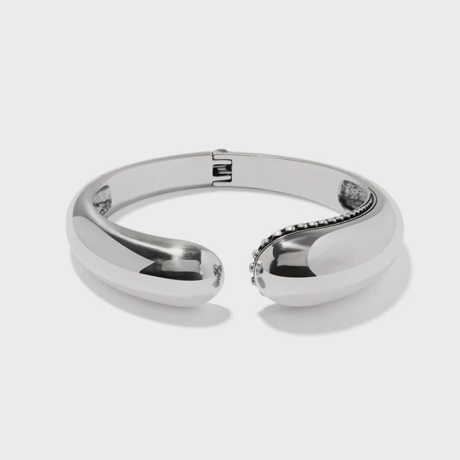 Brighton Pretty Tough Droplet Hinged Bangle- Silver