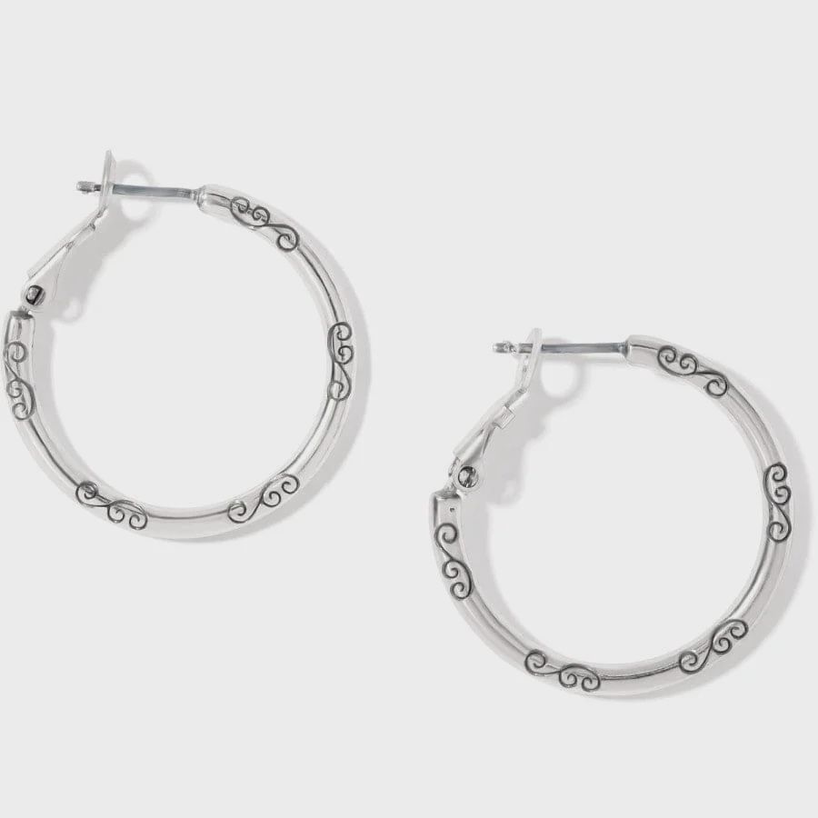 Brighton Small Hoop Charm Earrings- Silver