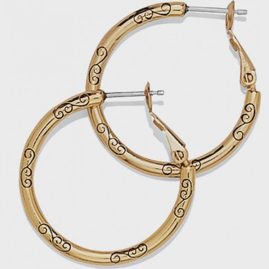 Brighton Small Hoop Charm Earrings- Gold