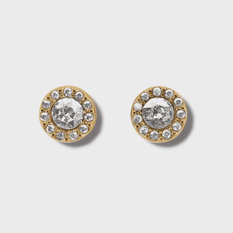 Brighton Illumina Solitaire Post Earrings-Gold