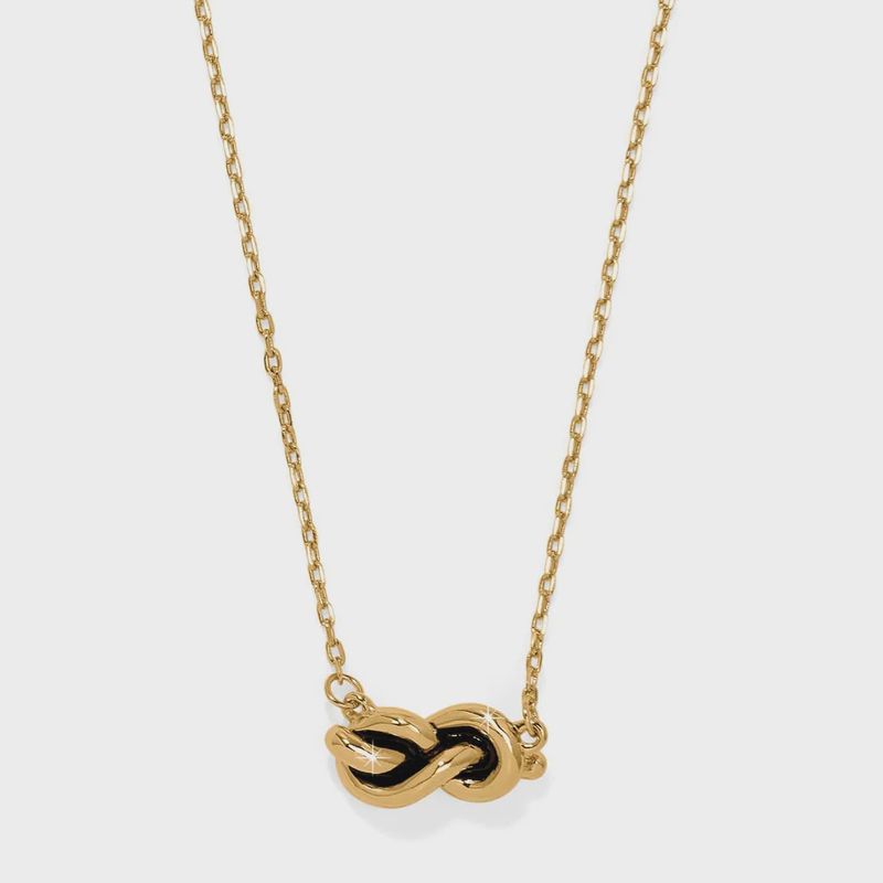 Brighton Interlok Single Knot Petite Necklace- Gold