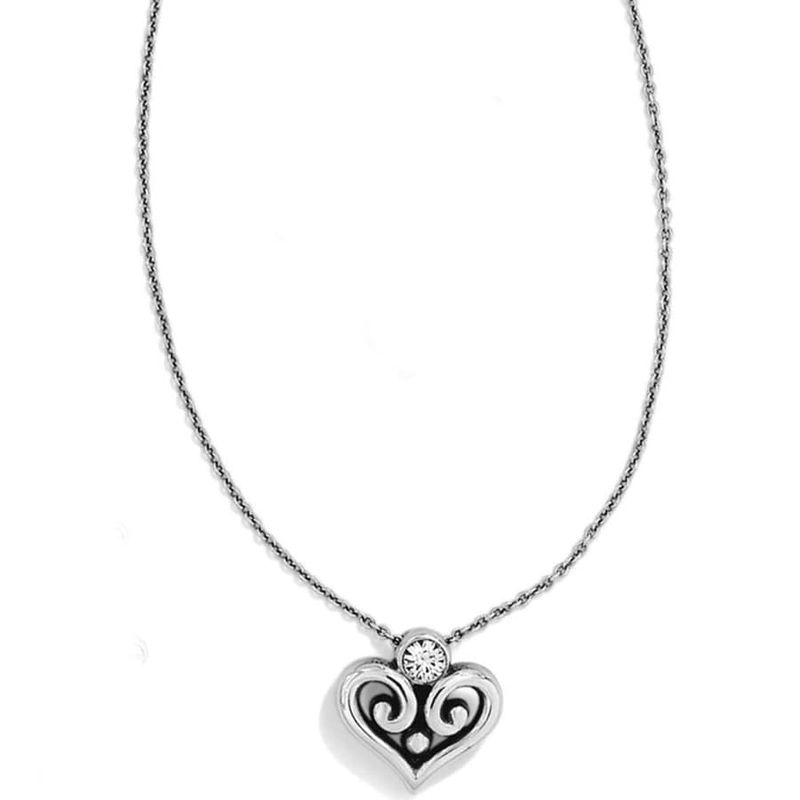 Brighton Alcazar Heart Necklace- Silver