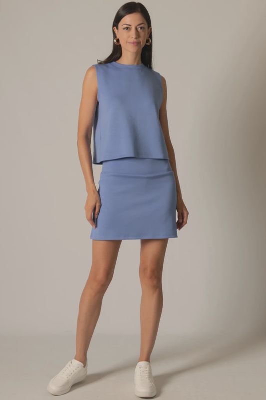 P. Cill Round Neck Tank Top- Cornflower Blue