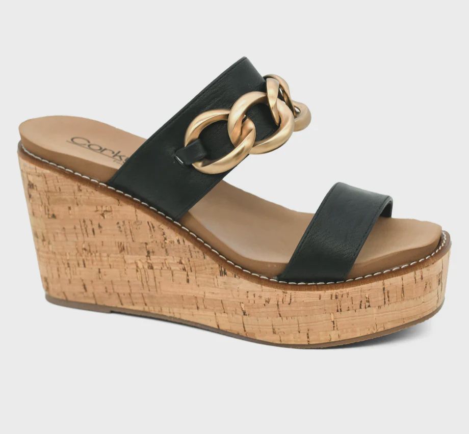 Corky&#39;s On Vacay Black Wedge