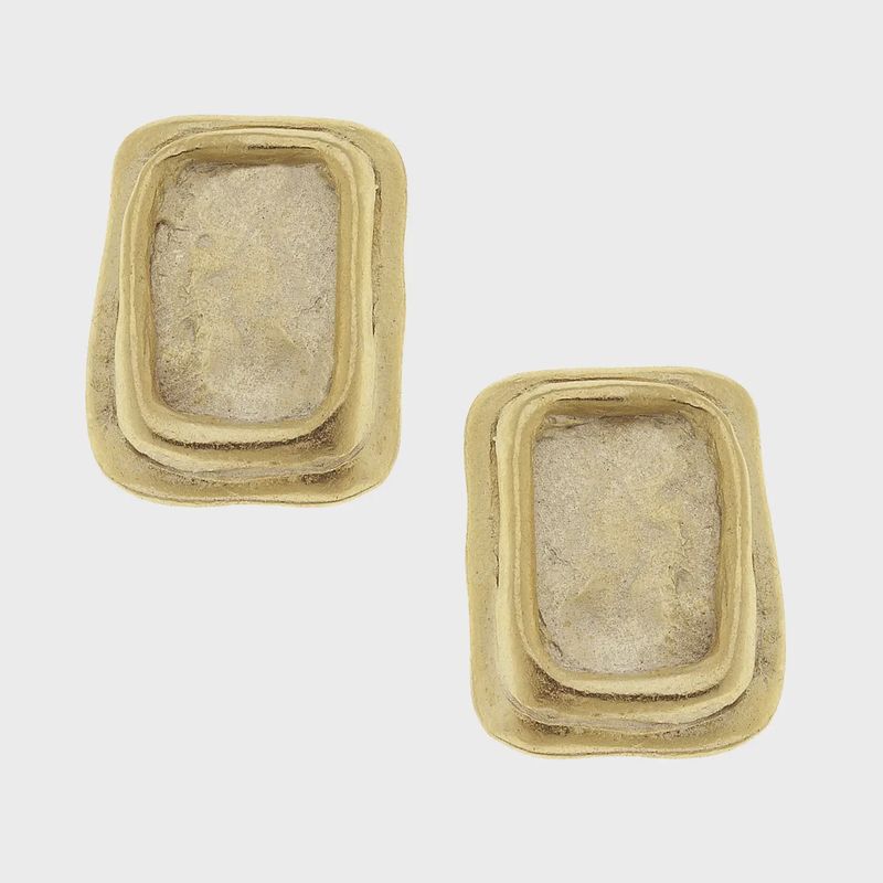 Susan Shaw Gold Pierced Earrings