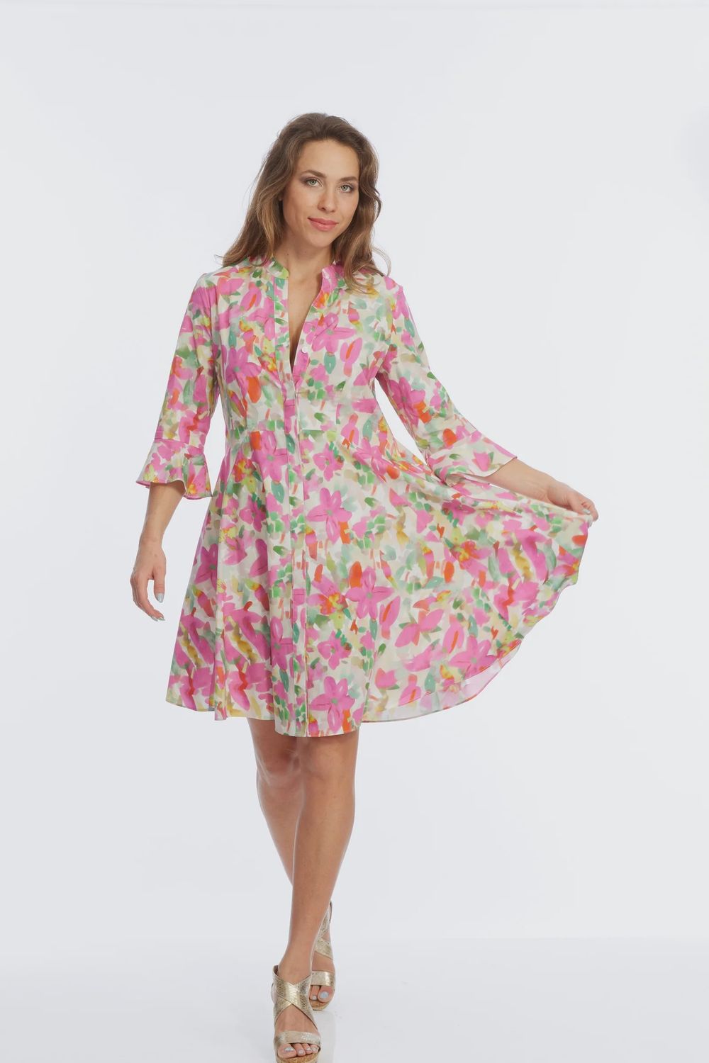 Lior Victory Women&#39;s Pink Floral Cocktail Dress