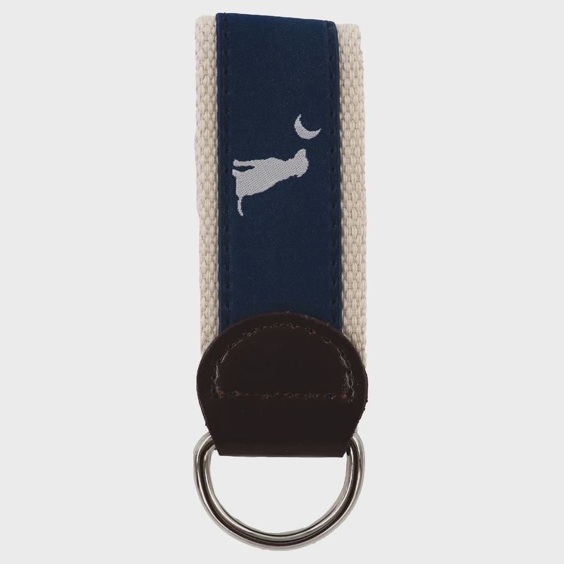 Local Boy Blue Dog &amp; Moon Keychain