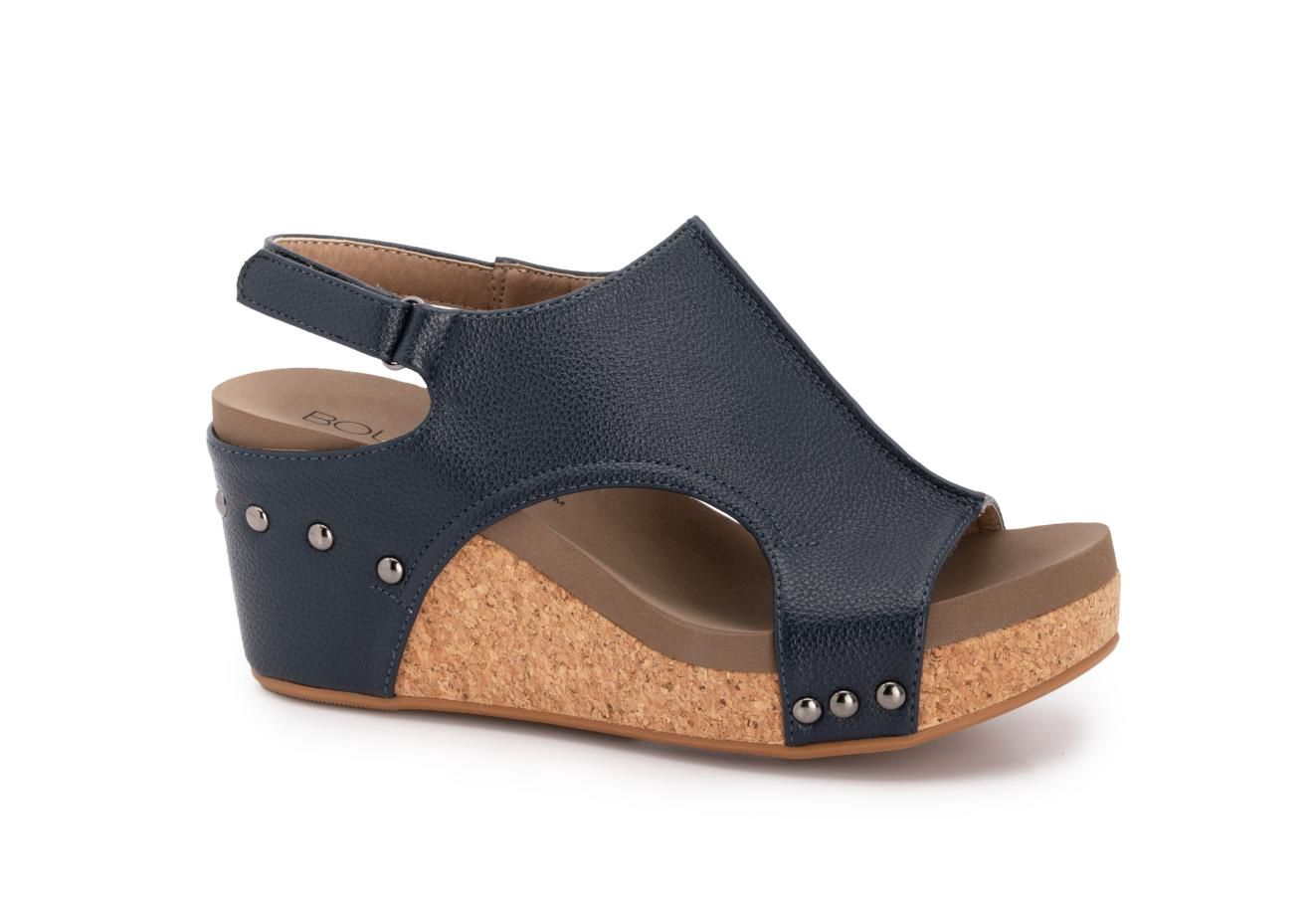 Corkys Navy Carley Wedge