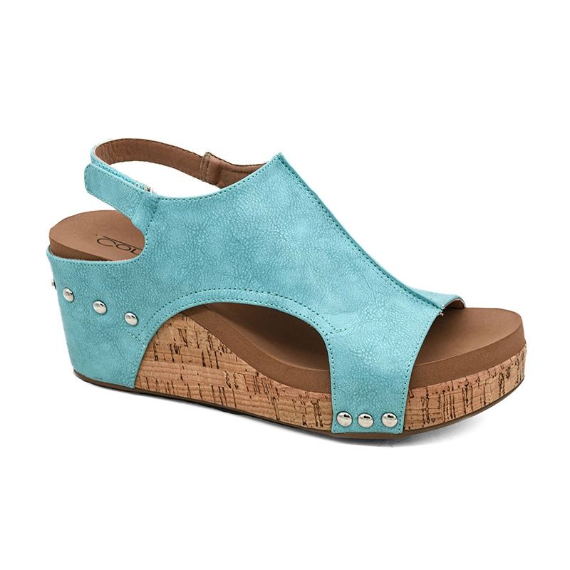 Corkys Teal Carley Wedge