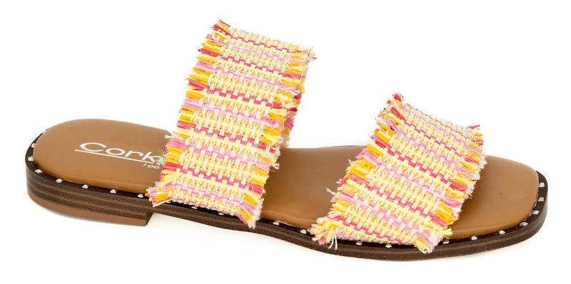 Corkys Afrayed of What Sandal- Pink Combo