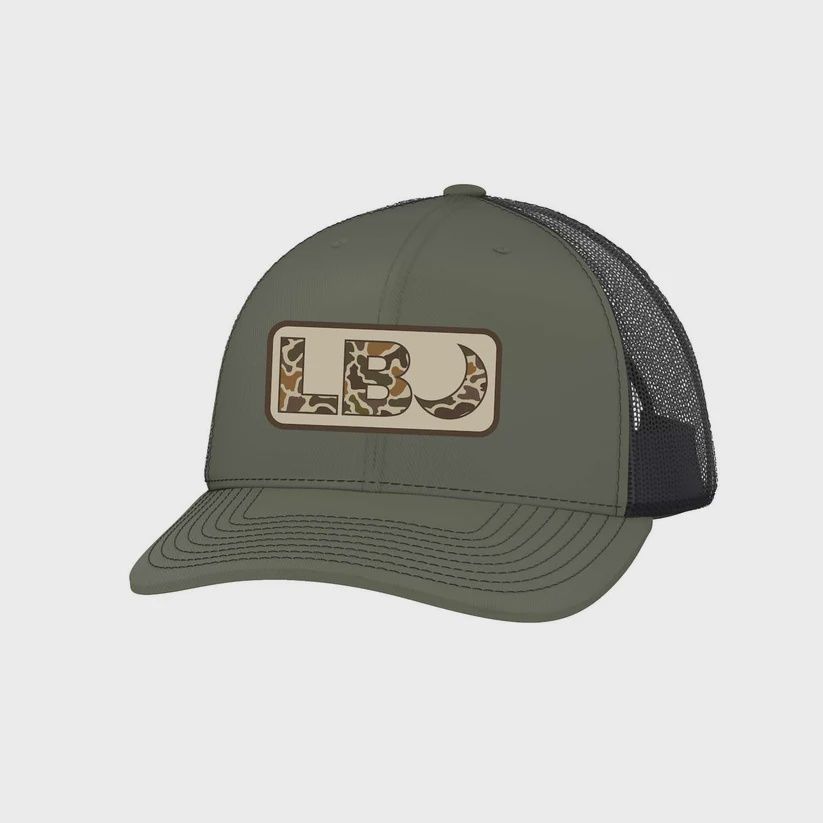 Local Boy Outfitters Vintage Letters Trucker Hat- Loden/Black
