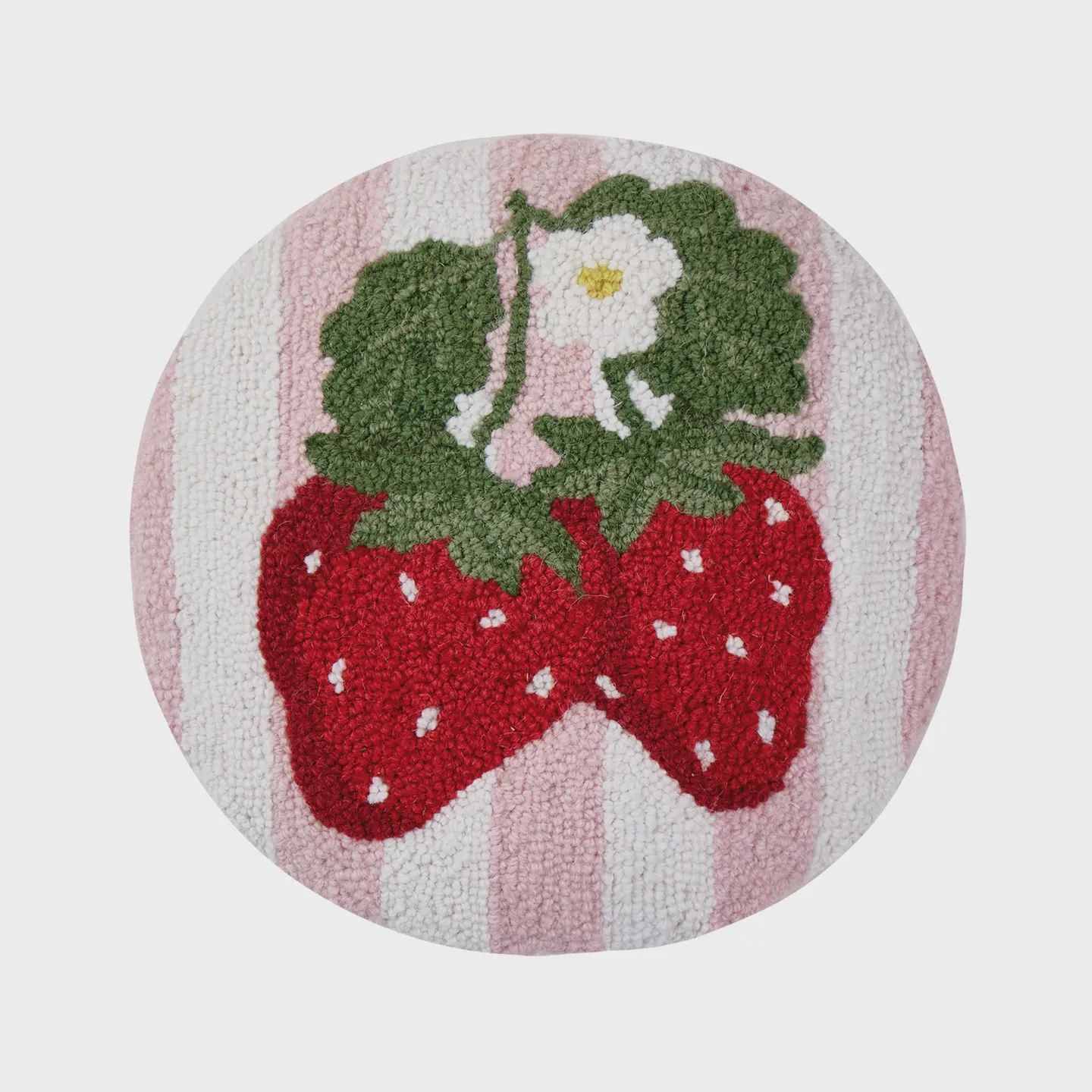Peking Handicraft Stripe Strawberries Hook Pillow