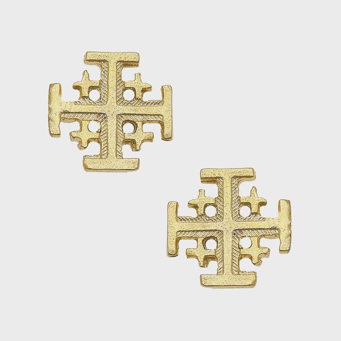 Susan Shaw Gold Multi Cross Stud Earring
