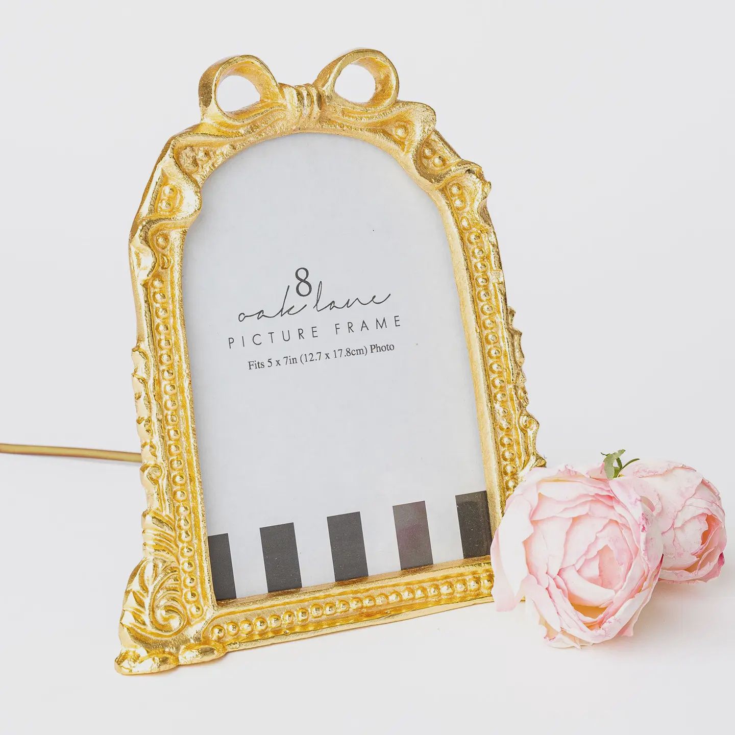 Oak Lane Gold Ribbon 5x7 Picture Frame
