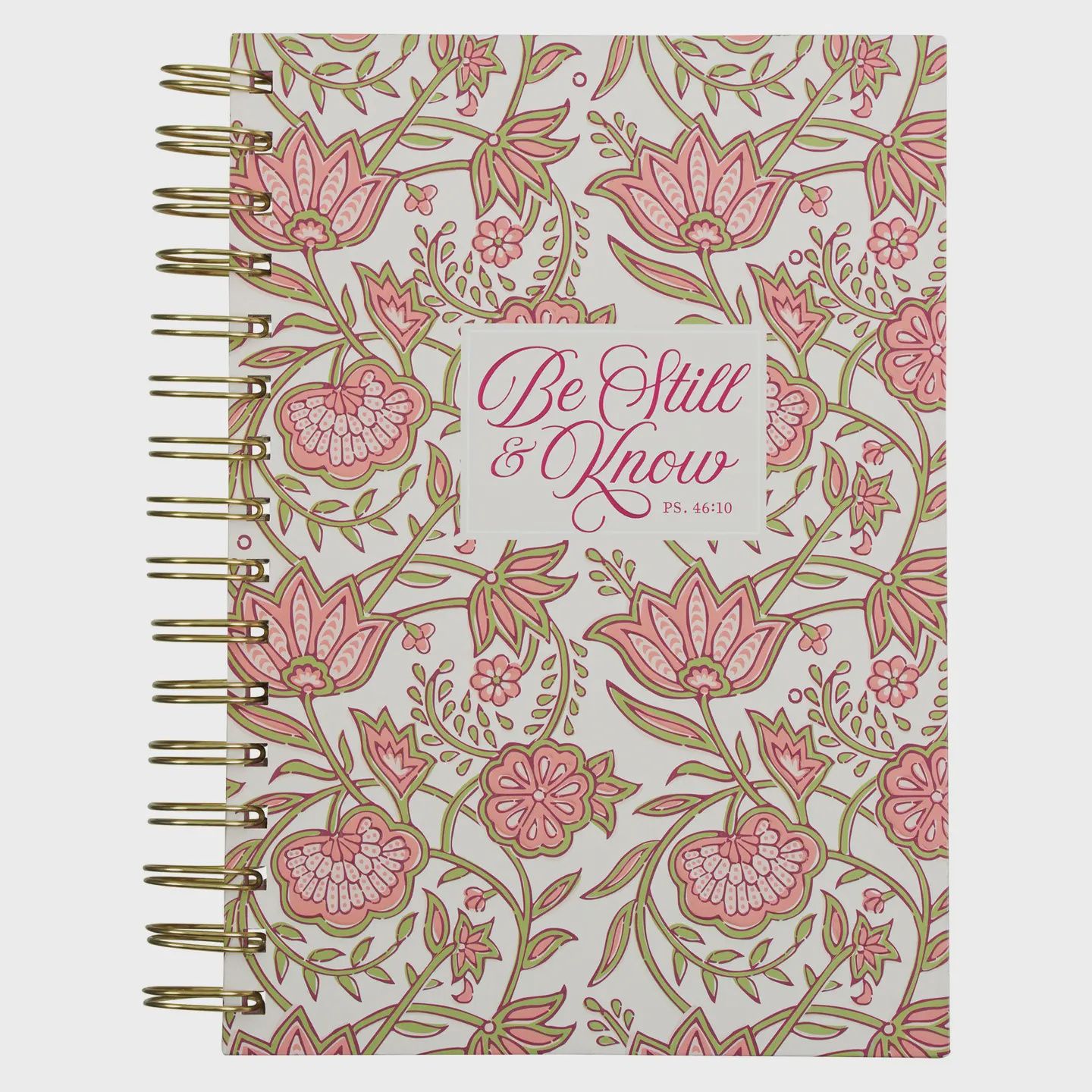 Christian Art Gifts Journal Wirebound Pink Be Still &amp; Know Ps. 46:10