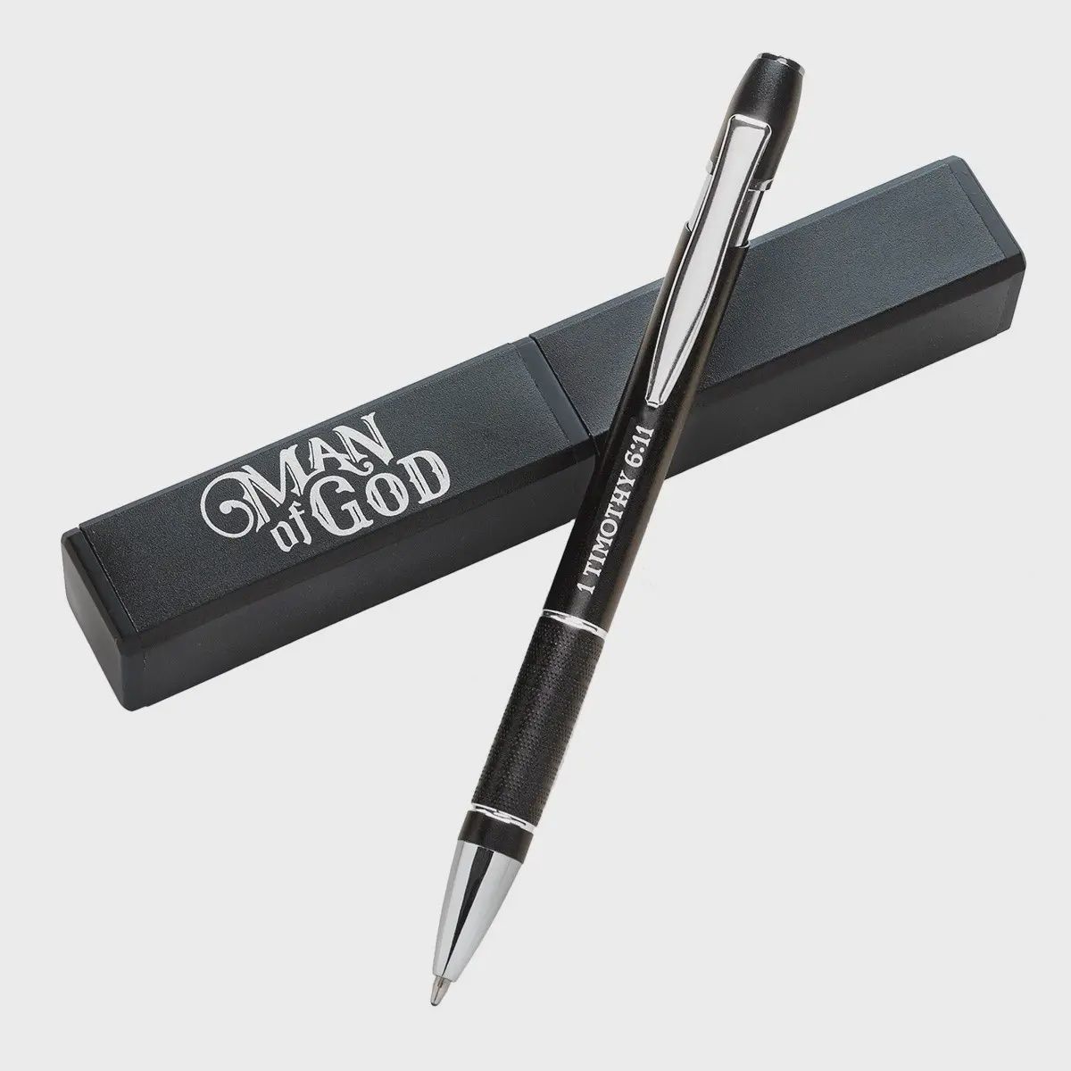 Christian Art Gifts Pen in Case Black Man of God 1 Tim. 6:11