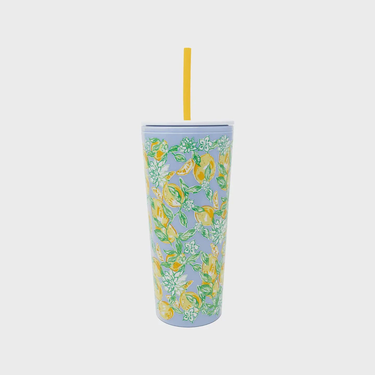 Lilly Pulizter Tumbler with Straw- Make Lemonade