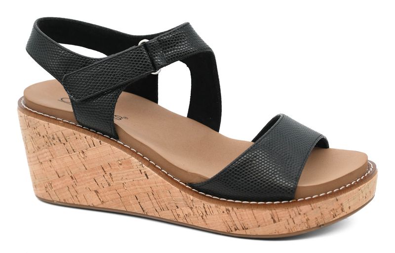Corkys Black Five Oclock Somewhere Wedge