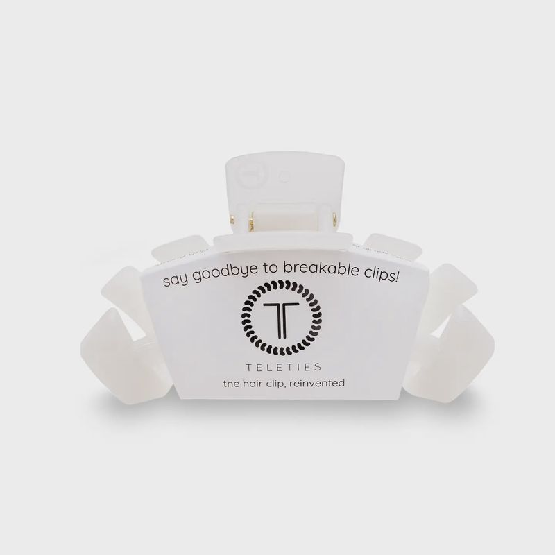 Teleties Coconut White Medium Classic Hair Clip