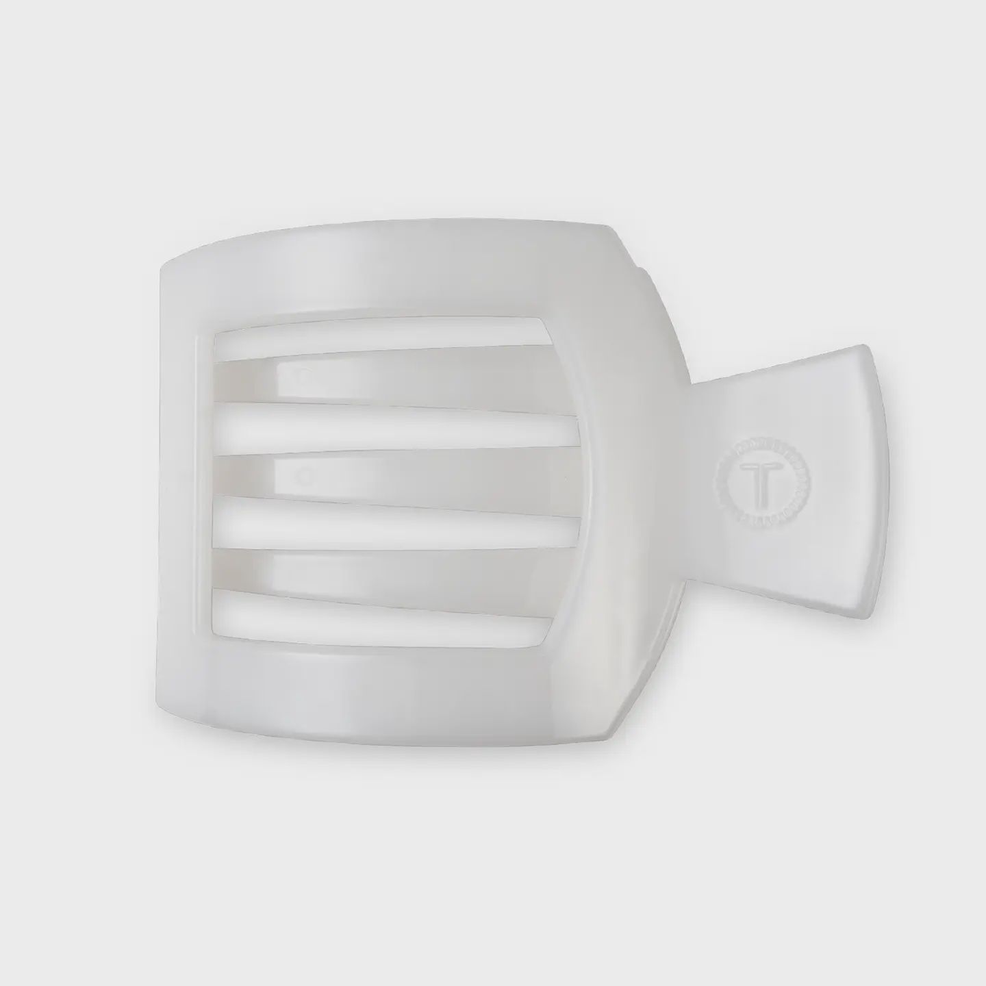 Teleties Coconut White Medium Square Flat Hair Clip