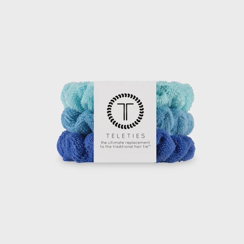 Teleties Terry Cloth Hair Scrunchie -Large - Bora Bora
