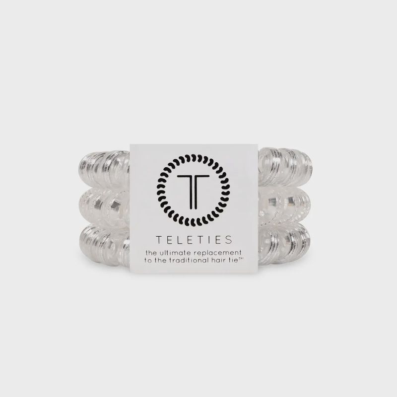 Teleties Silver Slay Large Spiral Hair Coils