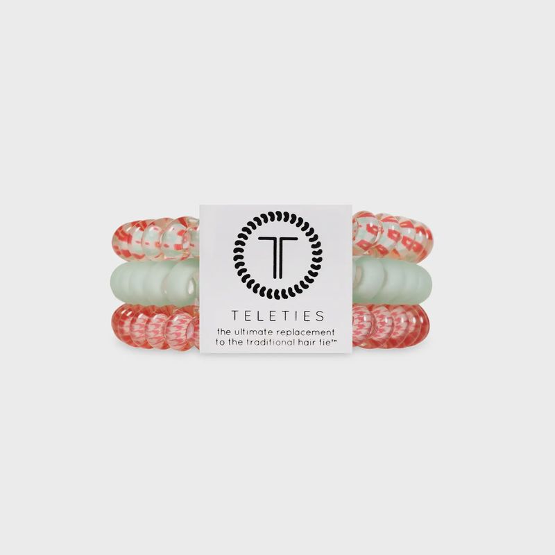 Teleties Spiral Hair Coil -Small -Calming Coral