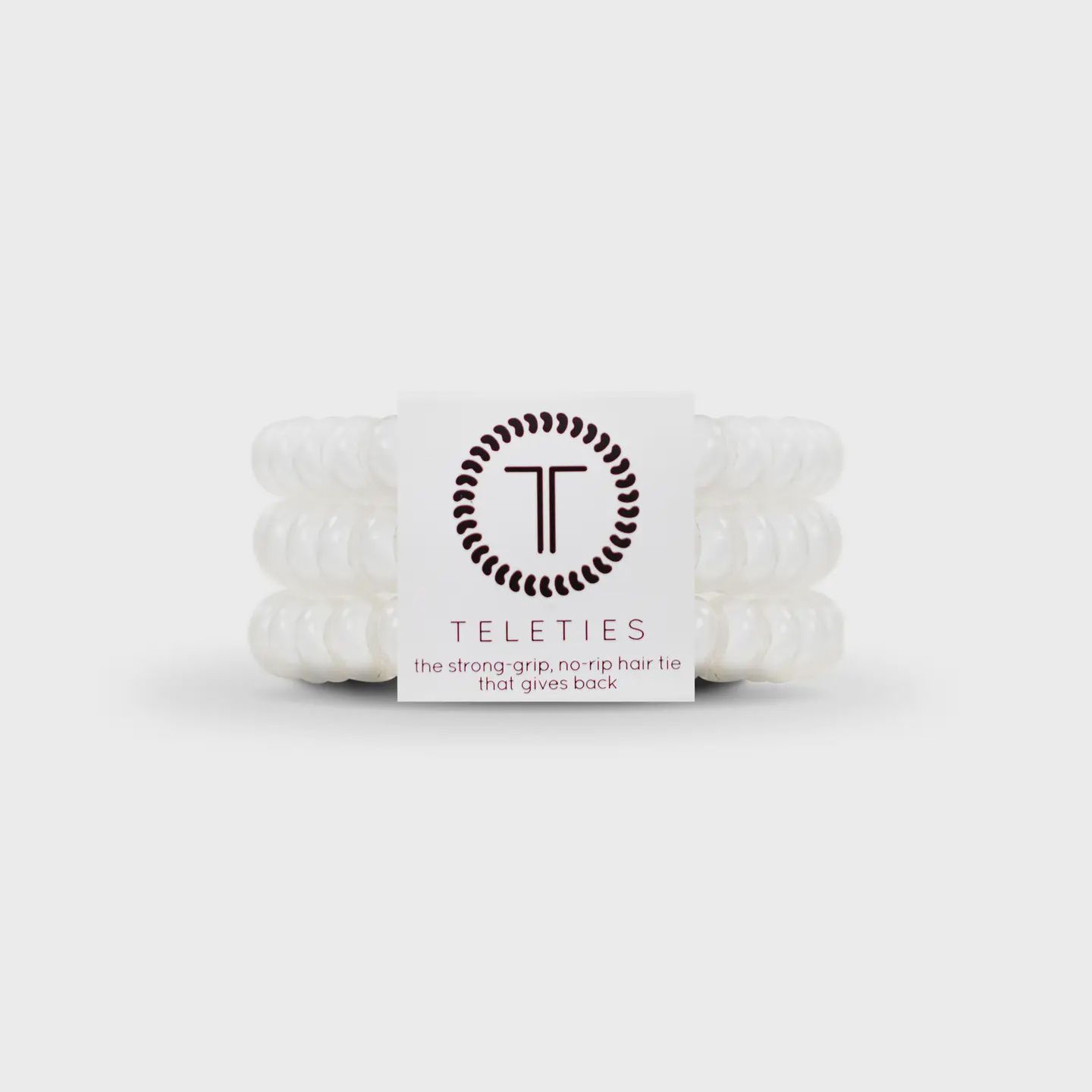 Teleties Spiral Hair Coils -Small - Coconut White Hair Ties