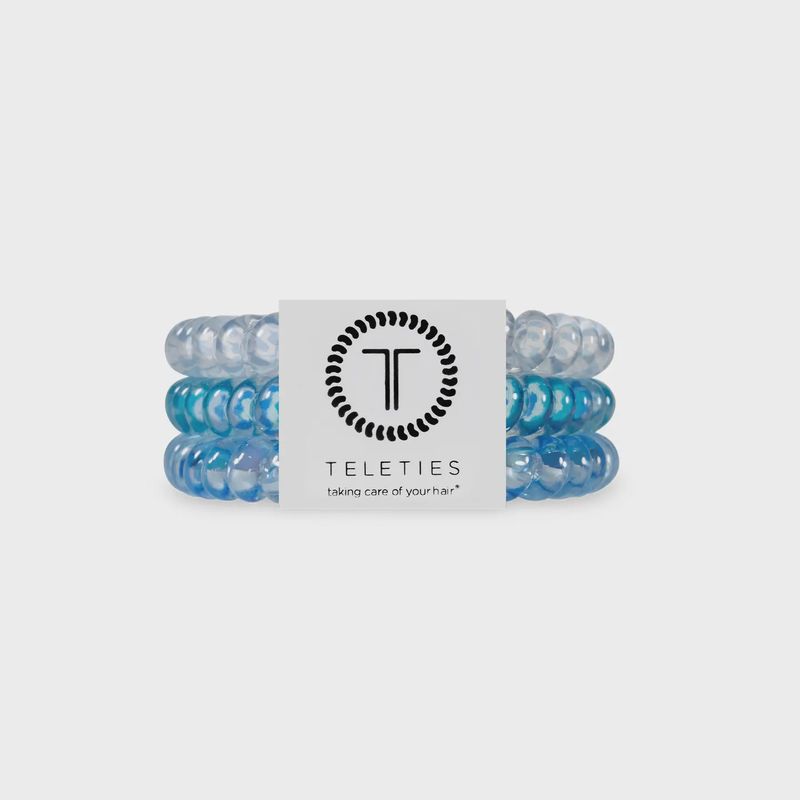 Teleties Spiral Hair Coils -Small - Summer Sky Hair Ties