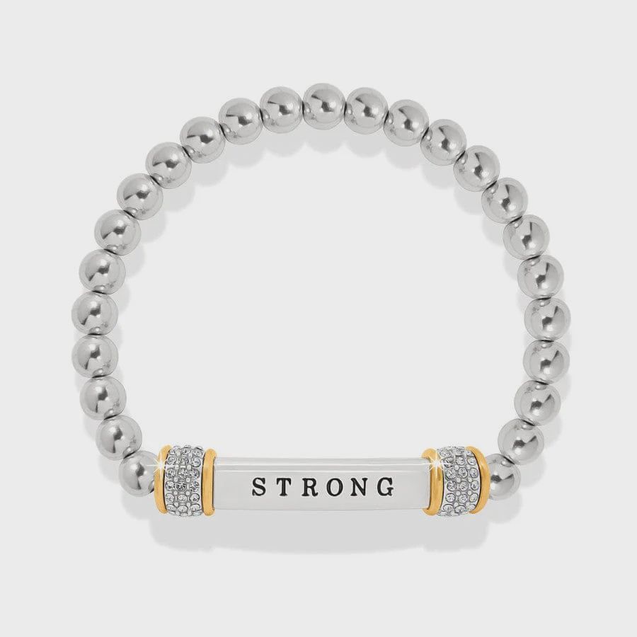 Brighton Meridian &quot;Strong&quot; Two Tone Stretch Bracelet