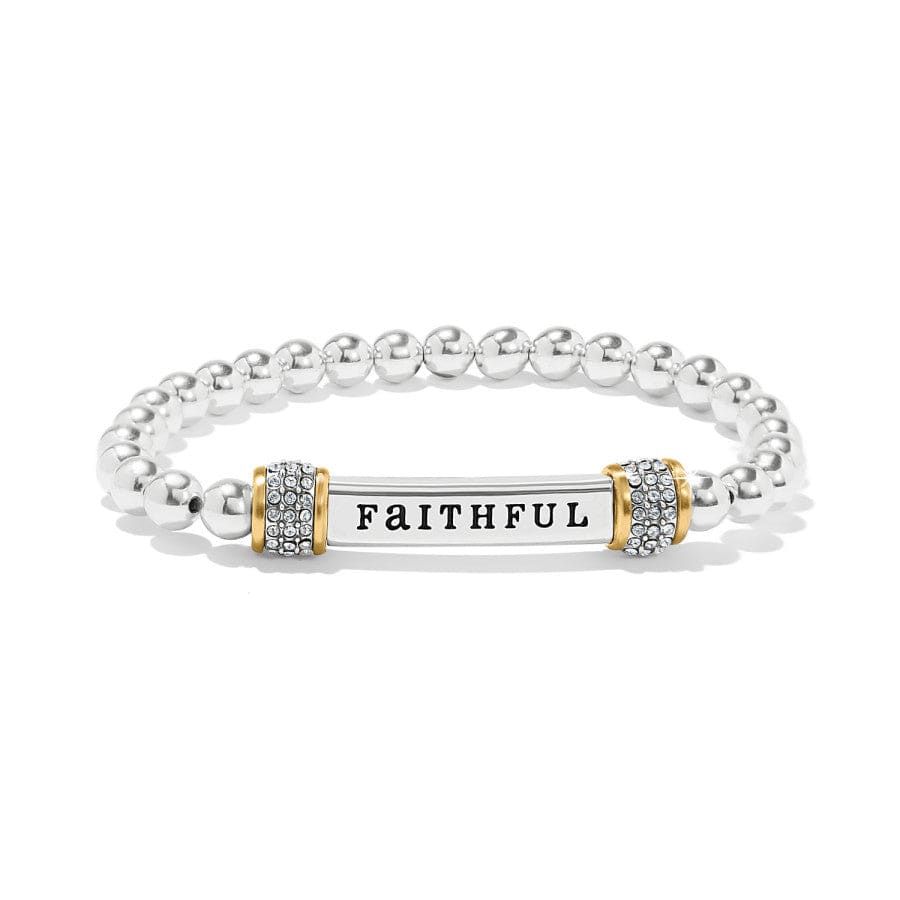 Brighton Meridian &quot;Faithful&quot; Two Tone Stretch Bracelet